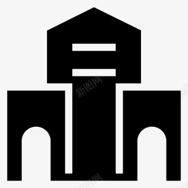 建筑商业清真寺图标图标