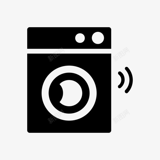 物联网洗衣机洗衣机图标svg_新图网 https://ixintu.com 洗衣机 物联网洗衣机