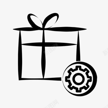 礼品设置生日礼物礼品盒图标图标