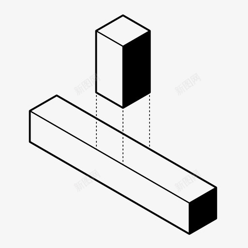 方对接木工连接图标svg_新图网 https://ixintu.com 方对接 木制品 木工 细木工 详图 连接