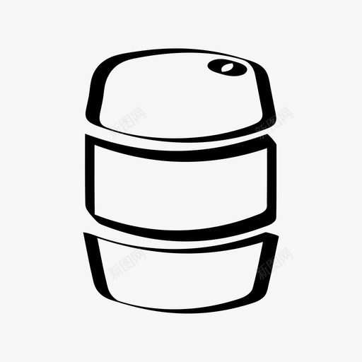 桶容器填料图标svg_新图网 https://ixintu.com 储存 填料 容器 桶
