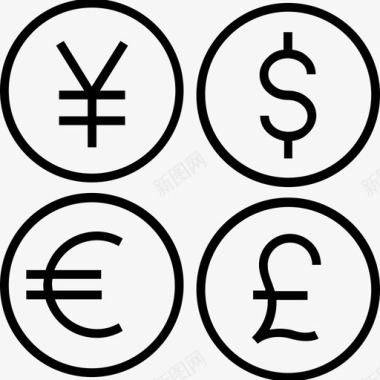 外汇交易货币美元图标图标