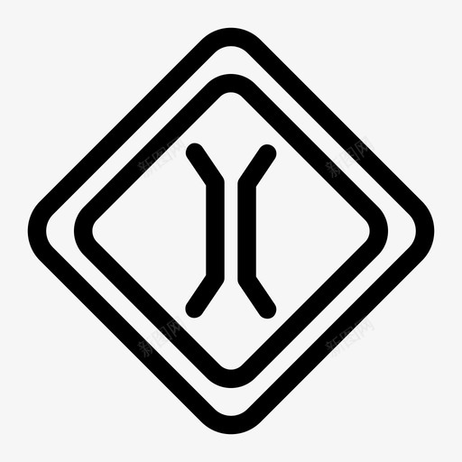 方向小心在桥上变窄图标svg_新图网 https://ixintu.com 在桥上变窄 小心 方向 道路安全 道路规则