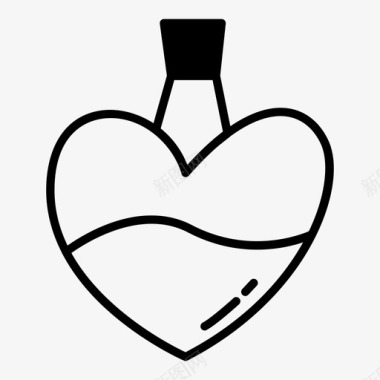 爱情药剂心脏小瓶图标图标