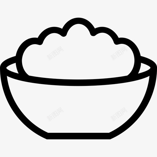 碗食物食物碗图标svg_新图网 https://ixintu.com 沙拉 碗 零食 食物 食物碗 食物线图标