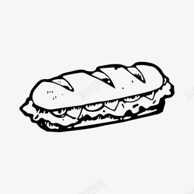 三明治面包早餐图标图标