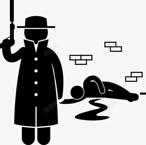 刺客暗杀杀手图标svg_新图网 https://ixintu.com 刺客 射击 暗杀 杀手 谋杀 非法活动犯罪