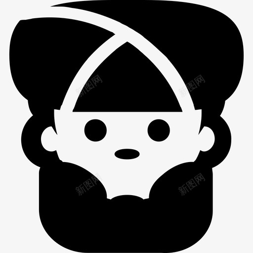 有头巾和胡子的男人脸人人的象形图图标svg_新图网 https://ixintu.com 人 人的象形图 有头巾和胡子的男人脸