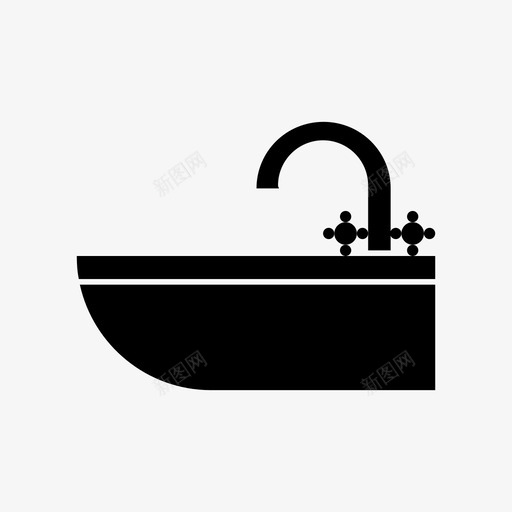 浴缸浴室坐浴盆图标svg_新图网 https://ixintu.com 坐浴盆 水 水槽 浴室 浴缸 盥洗室 阿雷多