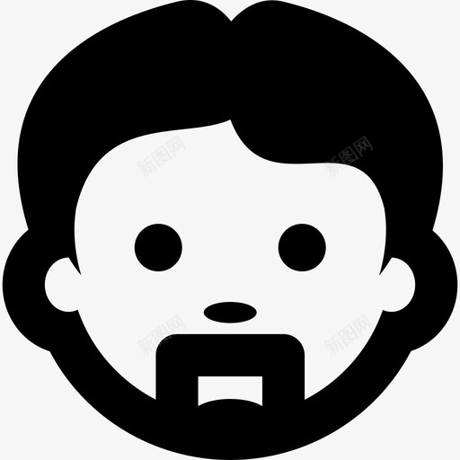 有山羊胡子的男人脸人人的象形图图标svg_新图网 https://ixintu.com 人 人的象形图 有山羊胡子的男人脸