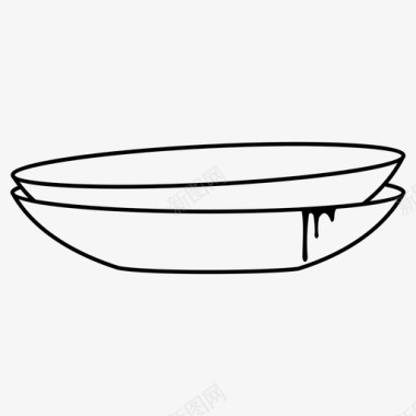 盘子脏盘子洗碗图标图标