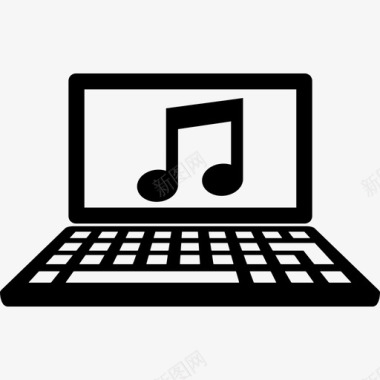笔记本电脑音乐笔记本电脑声音图标图标