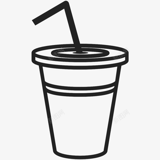 汽水杯可乐饮料图标svg_新图网 https://ixintu.com 可乐 吸管 汽水杯 软饮料 饮料