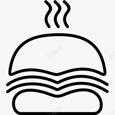 汉堡食物概要图标图标