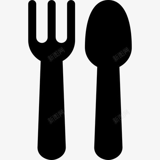 餐具餐食叉子图标svg_新图网 https://ixintu.com 勺子 厨房 叉子 诊断填充物第2部分 餐具 餐厅 餐食