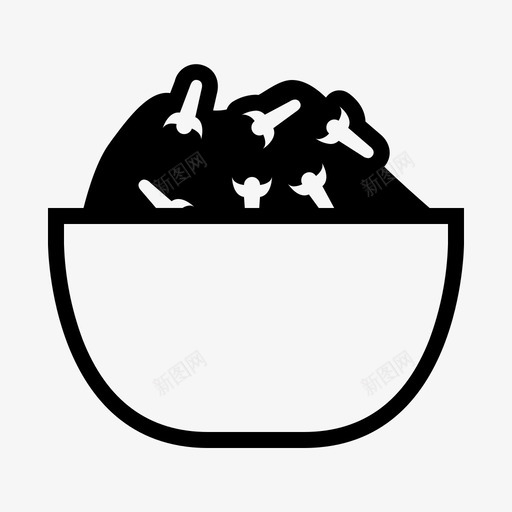 调味碗丁香烹饪图标svg_新图网 https://ixintu.com 丁香 厨房 厨房调味品 烹饪 菜肴 调味碗