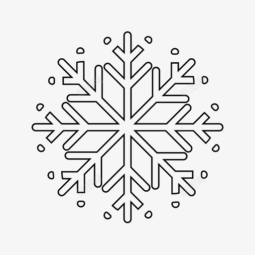 雪花凉爽冬天图标svg_新图网 https://ixintu.com 冬天 凉爽 雪花