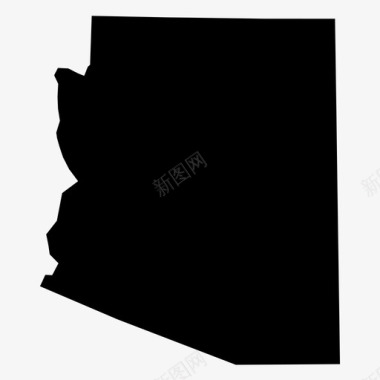 亚利桑那州地图凤凰城图标图标