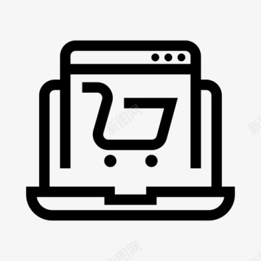 网上购物购物车电子商务图标图标