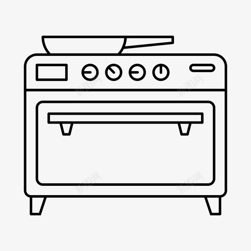 烤箱烹饪厨房图标svg_新图网 https://ixintu.com 厨房 厨房用具3 平底锅 炉灶 烤箱 烹饪 简单