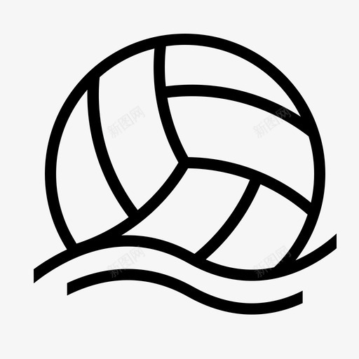 icon-39-volleyball-watersvg_新图网 https://ixintu.com icon-39-volleyball-water