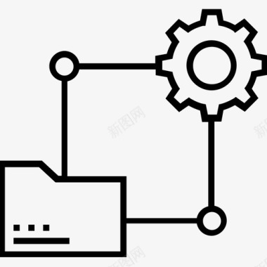 数据处理齿轮配置图标图标