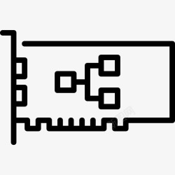 PCI网卡电脑零件图标高清图片