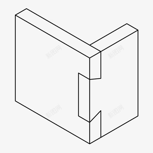 通过燕尾榫连接木匠连接图标svg_新图网 https://ixintu.com 木制品 木匠 木接头 细木工 细部 连接 通过燕尾榫连接