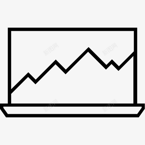 在线图表分析笔记本电脑图标svg_新图网 https://ixintu.com 600金融平面线图标 分析 在线图表 笔记本电脑 统计 股票图表