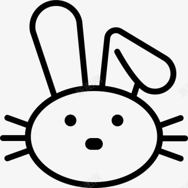 兔子动物复活节系列图标图标