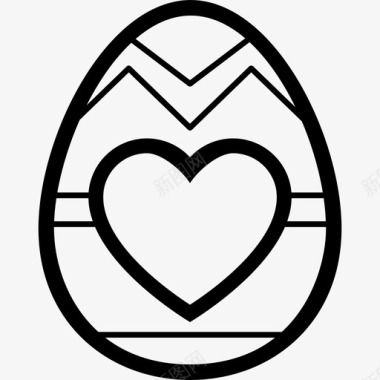 心蛋巧克力复活节图标图标