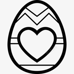 心蛋心蛋巧克力复活节图标高清图片