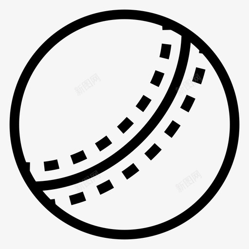 游戏球板球图标svg_新图网 https://ixintu.com 板球 树桩 游戏 球 运动健身线图标