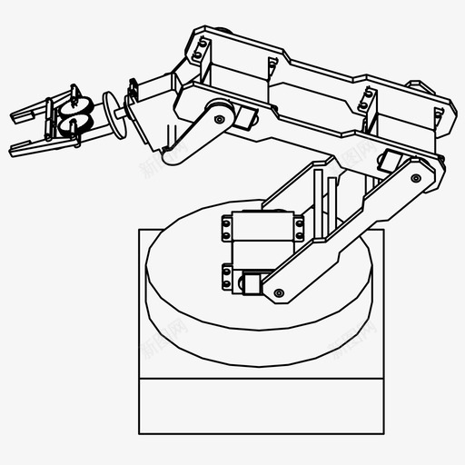机械臂未来工业图标svg_新图网 https://ixintu.com 工业 未来 机械 机械手臂 机械臂 生产