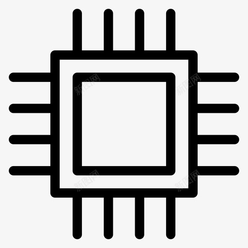 微处理器计算机电子图标svg_新图网 https://ixintu.com 微处理器 技术 电子 网络 计算机 计算机和技术