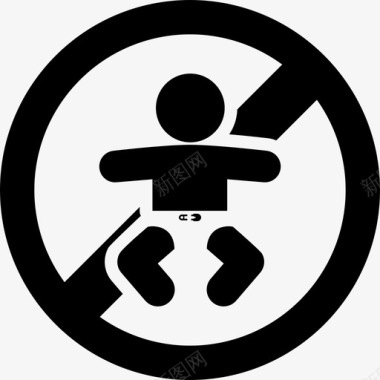 禁止婴儿儿童禁止图标图标