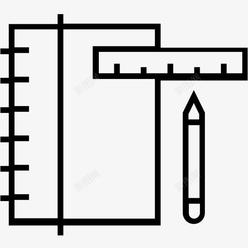 绘图工具绘图铅笔图标svg_新图网 https://ixintu.com 600个金融平面线图标 书房 尺子 绘图 绘图工具 铅笔