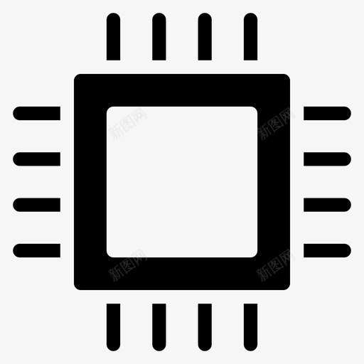 微处理器计算机电子图标svg_新图网 https://ixintu.com 微处理器 技术 电子 网络 计算机 计算机和电子