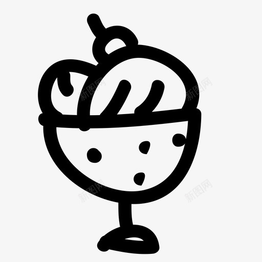 冰淇淋圣代食品冰淇淋图标svg_新图网 https://ixintu.com 冰淇淋 冰淇淋圣代 食品