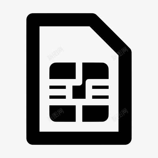 sim卡墨盒手机图标svg_新图网 https://ixintu.com sim卡 墨盒 手机 软件 通讯 预付费