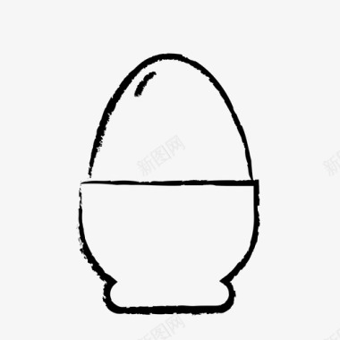 鸡蛋煮沸复活节图标图标