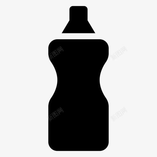 饮料瓶子玻璃图标svg_新图网 https://ixintu.com 体育健身符号图标 水 海水 玻璃 瓶子 饮料