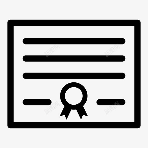 文凭奖励证书图标svg_新图网 https://ixintu.com 业务 奖励 文凭 证书