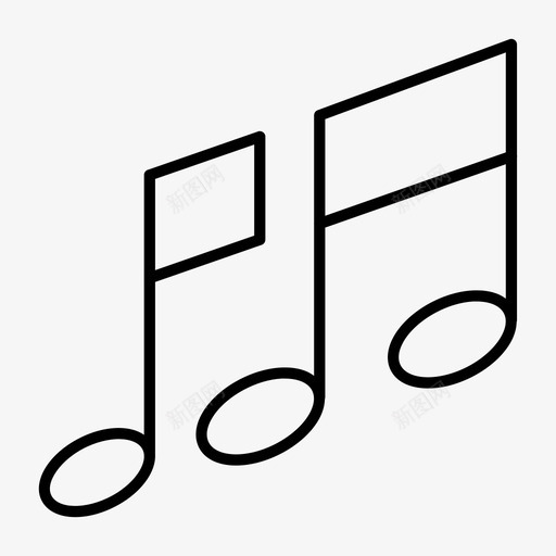 音符音乐播放器歌曲图标svg_新图网 https://ixintu.com 声音 歌曲 音乐播放器 音符