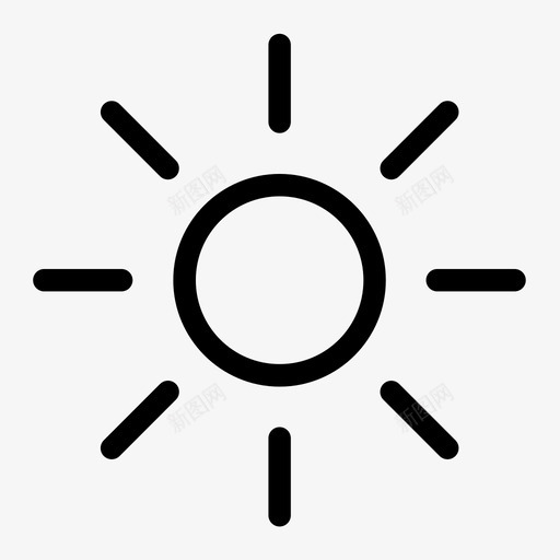 太阳亮度光线图标svg_新图网 https://ixintu.com 亮度 光线 天气 天空 太阳 形状