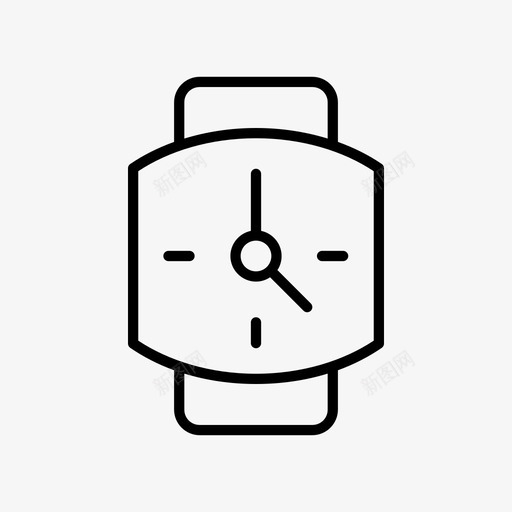 智能手表时钟数字手表图标svg_新图网 https://ixintu.com 数字手表 时钟 智能手表 腕表