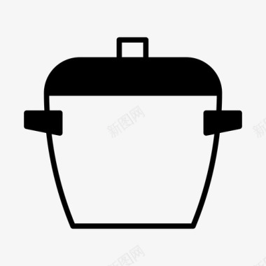 平底锅烹饪厨房图标图标