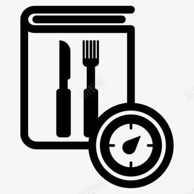 食谱书遥控器烹饪书厨房用书图标图标