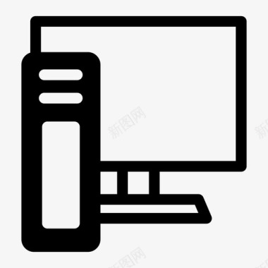 台式机cpu服务器图标图标