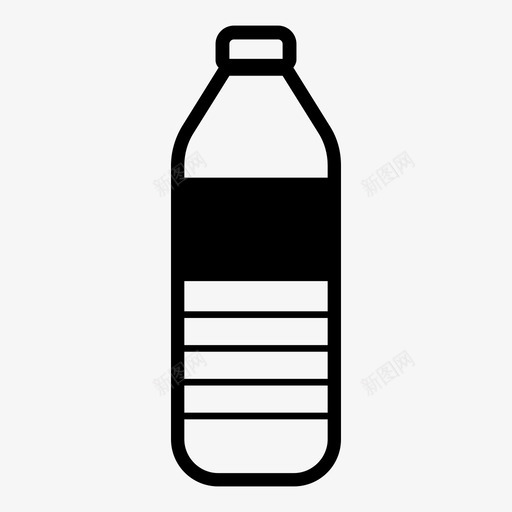 水瓶饮料塑料瓶图标svg_新图网 https://ixintu.com 口渴 塑料瓶 水瓶 饮料